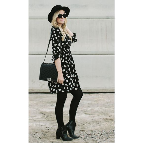 Maeve Dresses & Skirts - Anthropologie Maeve Banet Smocked Heart Dress Womens Small Black Lined Sheer